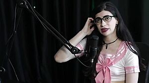 hey check out yumi trap's wild trans interview full of naughty action part 2