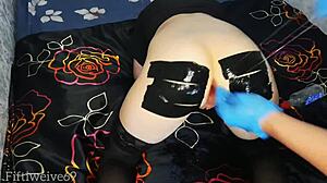 wanna shove that bottle deep then fist her gaping teen ass?