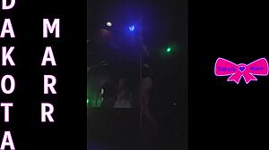 Dakota Marr's Hairy Pussy Striptease on Nebraska Pole.