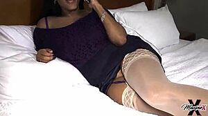 Lord Dom's Huge Black Cock Ravages Sexy Asian Big Tits and Ass in Bed