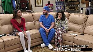 Solana's mandatory hitachi vibrator forces huge orgasm
