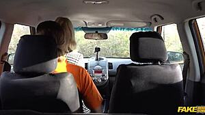 Blonde Bombshell Marllyn Sugar Fucks Instructor in Fake Driving School Car!