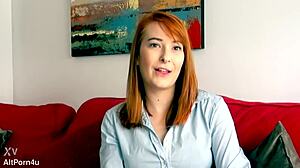 Redhead Teen Denise Martin Orgasms Hard On Dildo