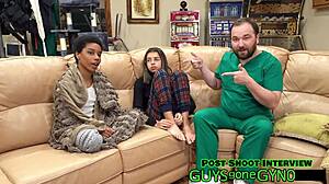 Dr. Aria Nicole Jerks Cum from Patient in Clinic Extraction 8!