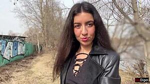 Cum Covered Girl Walks Park Shocking Strangers With Facial Load