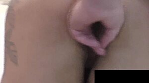 Milf locked in iron stocks squirts wildly from dildo torment