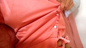damn my hot stepmom masturbates juicy after work