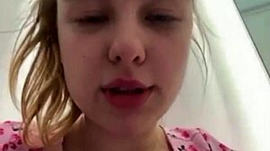 EXTREME TEEN SQUIRTS DILDO IN LOCKER ROOM PUBLIC!