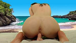 omg she's riding him right there on that crowded public beach!!