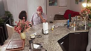 Sex Freak Freya Von Doom Deepthroats Stepdad with New Wife Roleplay