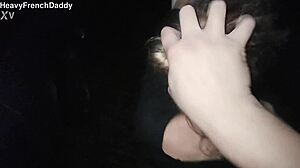 Street hooker sucks cock bareback squirts creampie pov