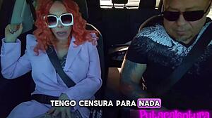 Intriguing Stepmom Stepsister Revenge Blowjob in Car