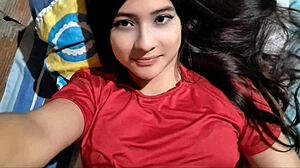 ex wife colombian curvy with huge tits rides dildo homemade