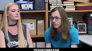 Skinny Blonde Emma Starletto Fucked Hard By Guard While Boyfriend Watches Helplessly