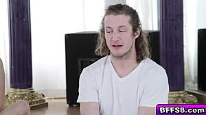 hot yoga teens suck and fuck monster cocks in hd threesome