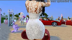 summer walker shakes big black ass outdoors bbc pounding