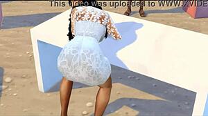 summer walker shakes big black ass outdoors bbc pounding