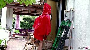 red riding hood parody: slim emo teen's tight ass vs muscled guy's fat cock?