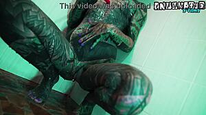 teen's shower wand orgasm rush