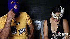 hotwife bends her big latina ass over for strangers' cocks right beside watching esposo in cuckold swingers gloryhole