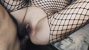 Amateur brunette milf in lingerie finally cheats with husband's friend for pov cock-sucking and hardcore sex.