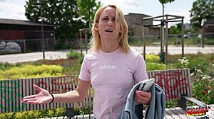 german scout picks up skinny mature melisa rose for raw casting fuck