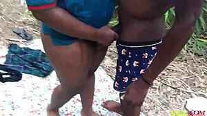 Lost university girl gangbanged by forest bikers in every position