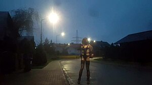 outdoor tranny gets body bdsm in public wildness