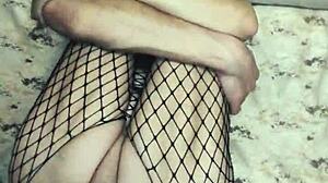 Amateur brunette milf in lingerie finally cheats with husband's friend for pov cock-sucking and hardcore sex.
