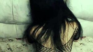 Amateur brunette milf in lingerie finally cheats with husband's friend for pov cock-sucking and hardcore sex.