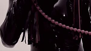 Ebony Shemale Strokes Latex-Clad Monster Cock HD!