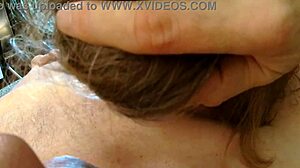 Granny Peggy Sue Deepthroats Cock for Massive Cum Swallow Facial