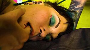 Tattooed Alt Girl Deep Fucks Pussy and Anal with Z-Filmz Toywall