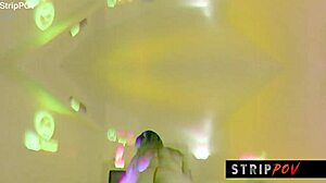 Party raver slut delivers wild lap dance then blowjob