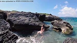 Russian Nudist Sasha Bikeyeva Dances Nude on Mallorca Beach Views