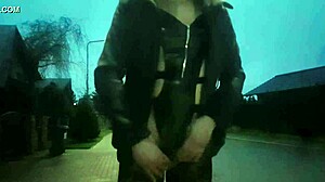 outdoor tranny gets body bdsm in public wildness