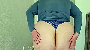 bbw milf rocks cowgirl with anal plug and filthy lingerie talk 😈🍑