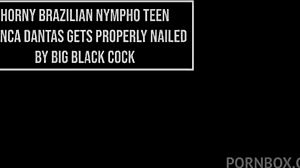 Skinny Brazilian nympho Bianca Dantas anal fucked by huge BBC