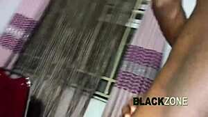 Creamy backshots on cute black babe small tits homemade casting