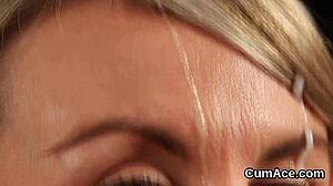What if sexy centerfold slurps every facial cumshot?