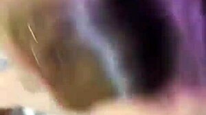 Sloppy deepthroat blonde latina swallows cum mouthful tattooed