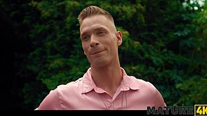 Mature Czech Cougar Fucks Publicly In Village