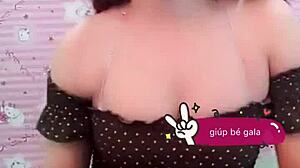 Vietnamese Skirt Hides Red Panties in Teasing Upskirt View