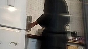 Can spicy ukrainian handle black cock slutting in kitchen?