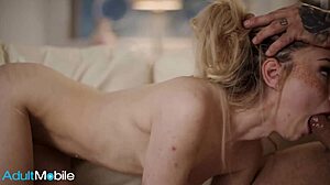 Skinny Blonde Teases Step-Uncle's Cock with Intimate Pussy Talk First