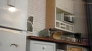 Can spicy ukrainian handle black cock slutting in kitchen?