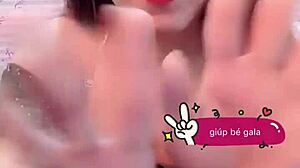 Vietnamese Skirt Hides Red Panties in Teasing Upskirt View