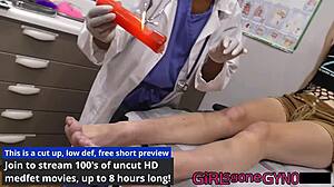 Perverted podiatrist tickles nurses feet in latex hospital fetish