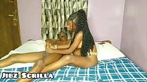 Ebony Teen Boobs Bounce on Big Cock Pussy Pounding