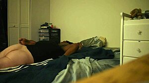 ebony girlfriend bent over doggy bedroom pounding